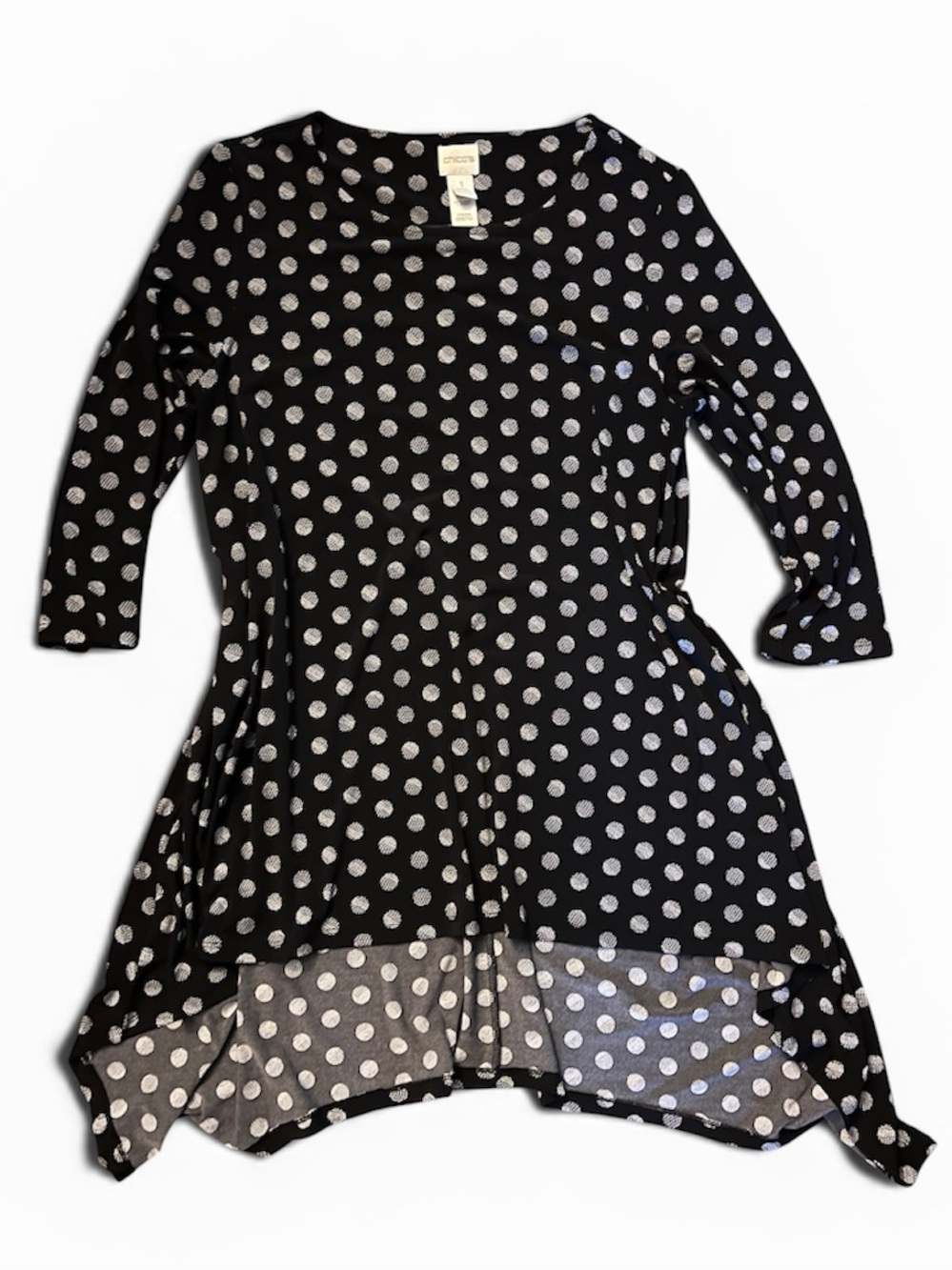 Chico’s Black And White Polka Dot Dress